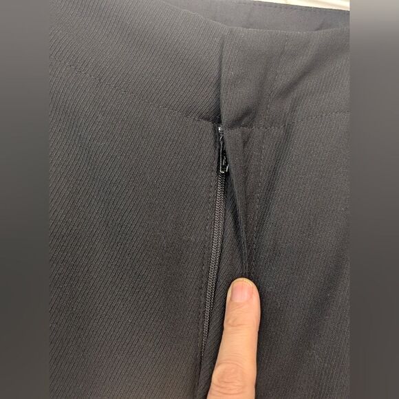 & Other Stories Black Trousers Wide Mwt Straight High Waisted dress Pants Size 2 - Picture 8 of 9